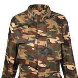 Haoduoyi Long Sleeve Camouflage Collar Pocket Jacket