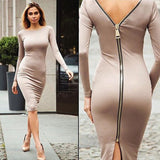 Gamiss Long Sleeve Sexy Bodycon Dress