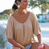 Women Chiffon Casual Short Sleeve Lace O-Neck Blouse Plus Size
