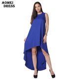 Aomei Sleeveless  Loose Flare Beach Dress. Plus Sizes Available.