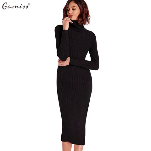 Gamiss Sexy Sweater Knitted Dress