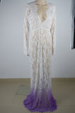ArtSu Floor-Length Lace See Through Dress. Plus Sizes Available