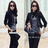 Double Breasted Long Sleeve Slim Fit Jacket