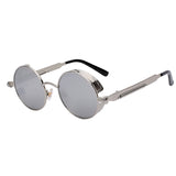 Max Glasiz Mirror Lens Round Unisex Steampunk Sunglasses