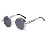 Metal Round Steampunk Unisex Sunglasses High Quality UV400