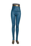 High Waist Skinny Faux Leather Pants. Plus Sizes