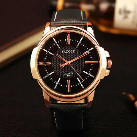 YAZOLE Men's Quartz Golden Wristwatch