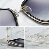 Cat Eye Metal Mirror Sunglasses
