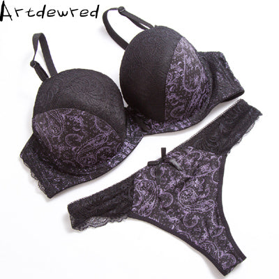Embroidery Intimates Floral Bra And Panty Sets