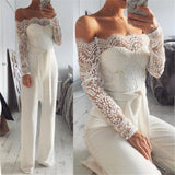 Women High Quality Lace Embroidery Jumpsuit