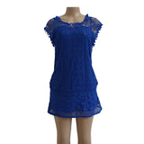 UZZDSS Women Casual Lace Mini Dress. Plus Sizes Available.