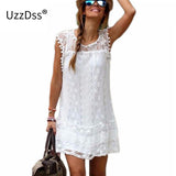 UZZDSS Women Casual Lace Mini Dress. Plus Sizes Available. 