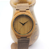 BOBO BIRD Wood Watch Quartz Classic Style With Real Leather Strap