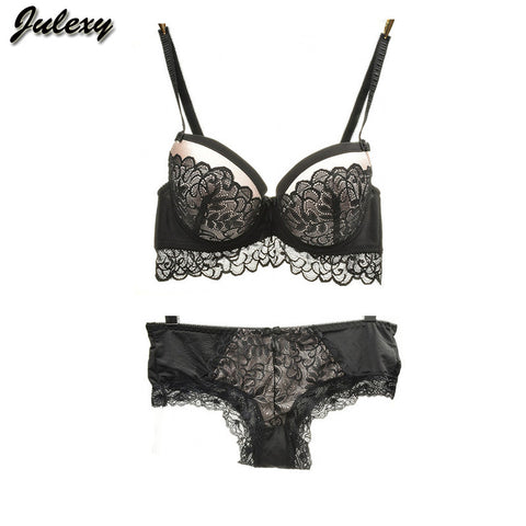 Women Lingerie Sexy Lace Push Up Bra and Panty Set 