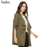 Vadim Hooded Long Sleeve Trench Casual Coat