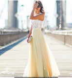 Gogooi Women's Chiffon Lace Bohemian Style Sleeveless Floor Length Dress. Plus sizes available.