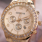Geneva Crystal Quartz Wristwatch
