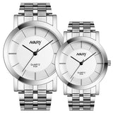 Men And Women Stainless Steel Quartz Wrist Watches